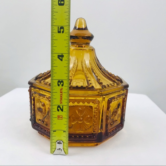 Vintage Amber Imperial Glass Candy Dish - Picture 15 of 15